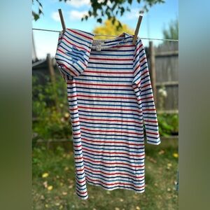 Adorable J. Crew Crew Cuts Long Sleeve Dress Sz 4-5 EUC 4T 5T 4th of July